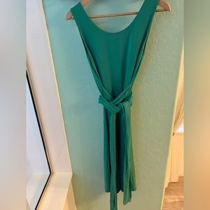 Boden sleeveless wrap dress, green 8 R